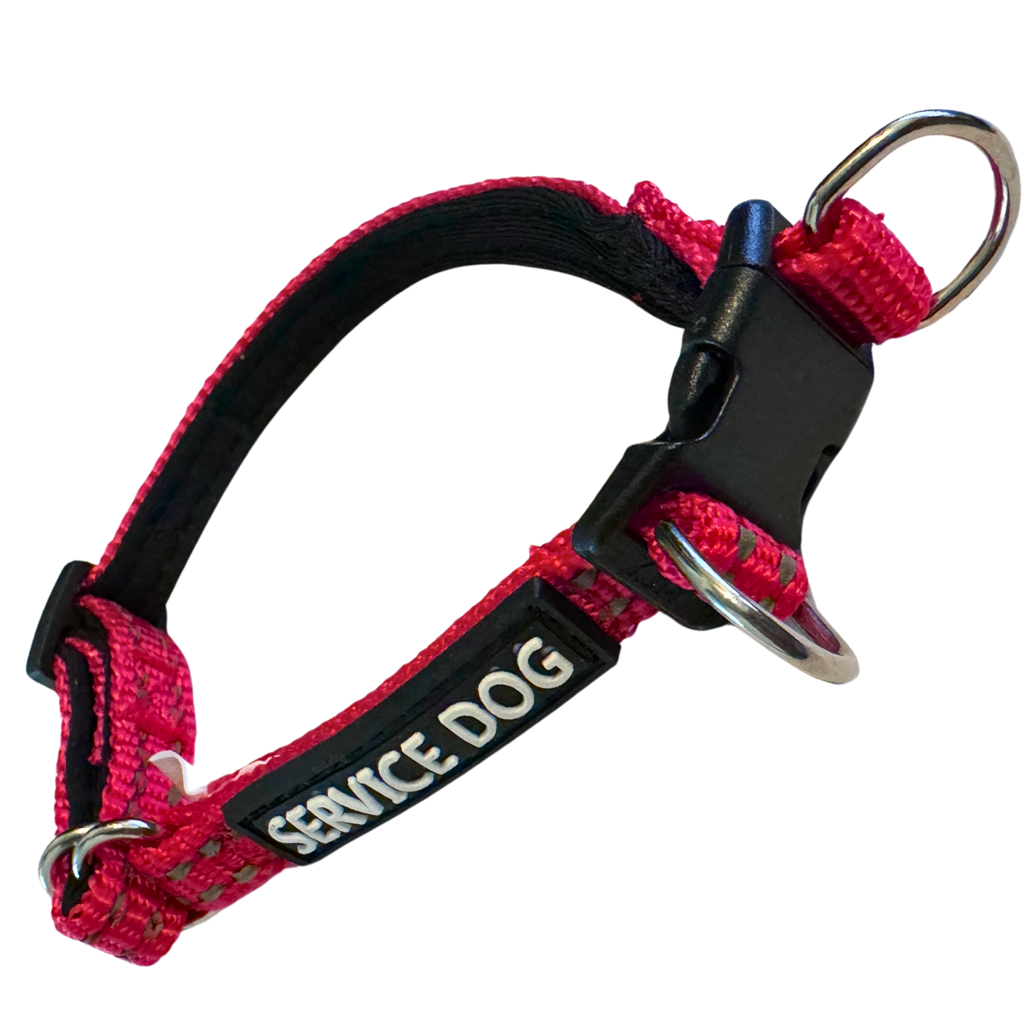 Albcorp Reflective Service Dog Collar - Service Dog Rubber Patch - Sizes XS- XL, for Service Animal Leashes or ID Tags-Service Dog Collar-AlbCorpShop