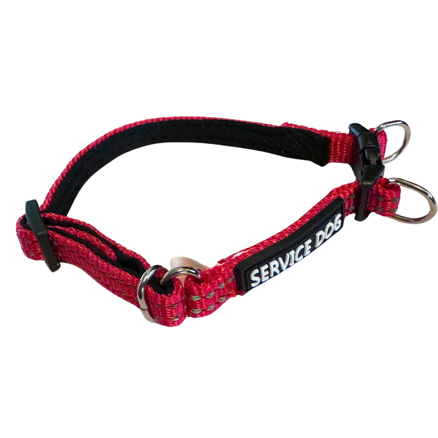 Albcorp Reflective Service Dog Collar - Service Dog Rubber Patch - Sizes XS- XL, for Service Animal Leashes or ID Tags-Service Dog Collar-AlbCorpShop
