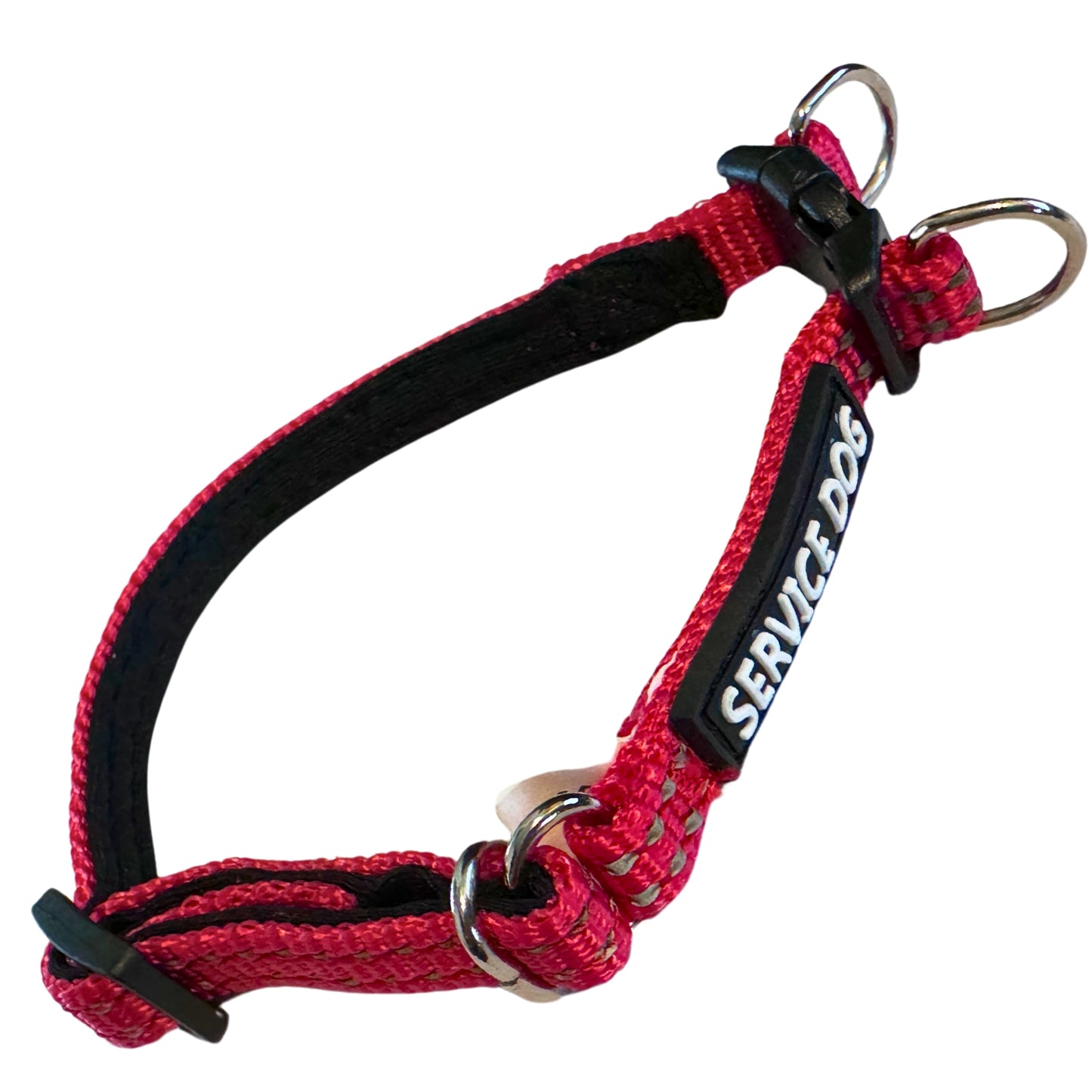 Albcorp Reflective Service Dog Collar - Service Dog Rubber Patch - Sizes XS- XL, for Service Animal Leashes or ID Tags-Service Dog Collar-AlbCorpShop