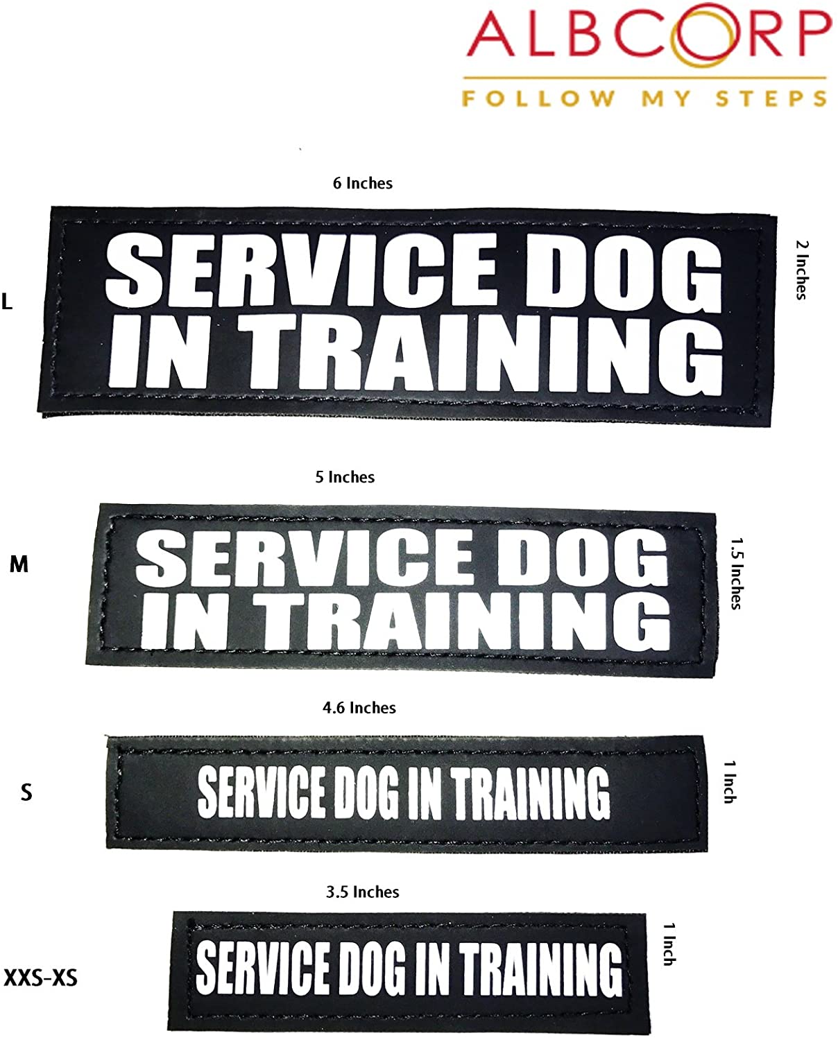 Albcorp Reflective Dog Patches with Hook Backing