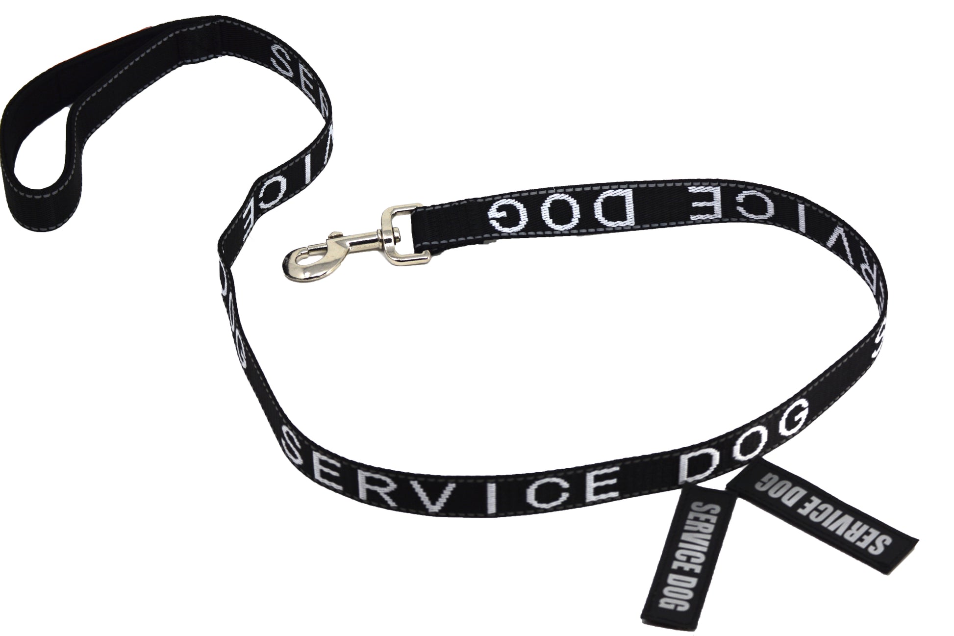 Albcorp Service Dog Leash - Embroidered- Emotional Support Dog Leash with Padded Neoprene Handle and Reflective Threads, 4 Feet, for Harnesses, Vests or Collars-Service Dog Leash-AlbCorpShop