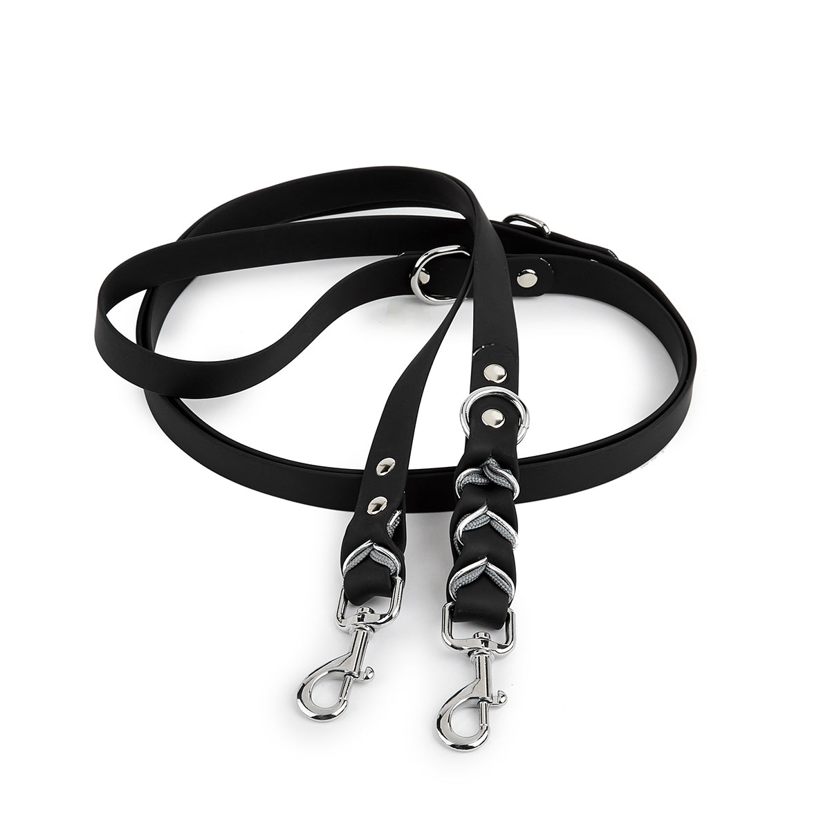 Albcorp Braided Hands-Free Dog Leash – Small & Medium Sizes, 7.2 ft Long – PVC Coated, Adjustable for Cross-Body, Waist, or Handheld Use – Waterproof, Customizable & Durable