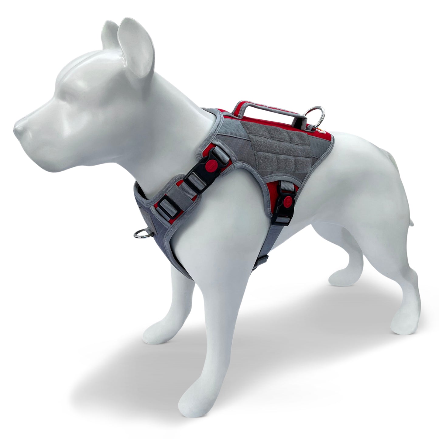 Albcorp Tactical Service Dog Vest Harness - No-Pull, S - XL, Red-Tactical Dog Harness-AlbCorpShop