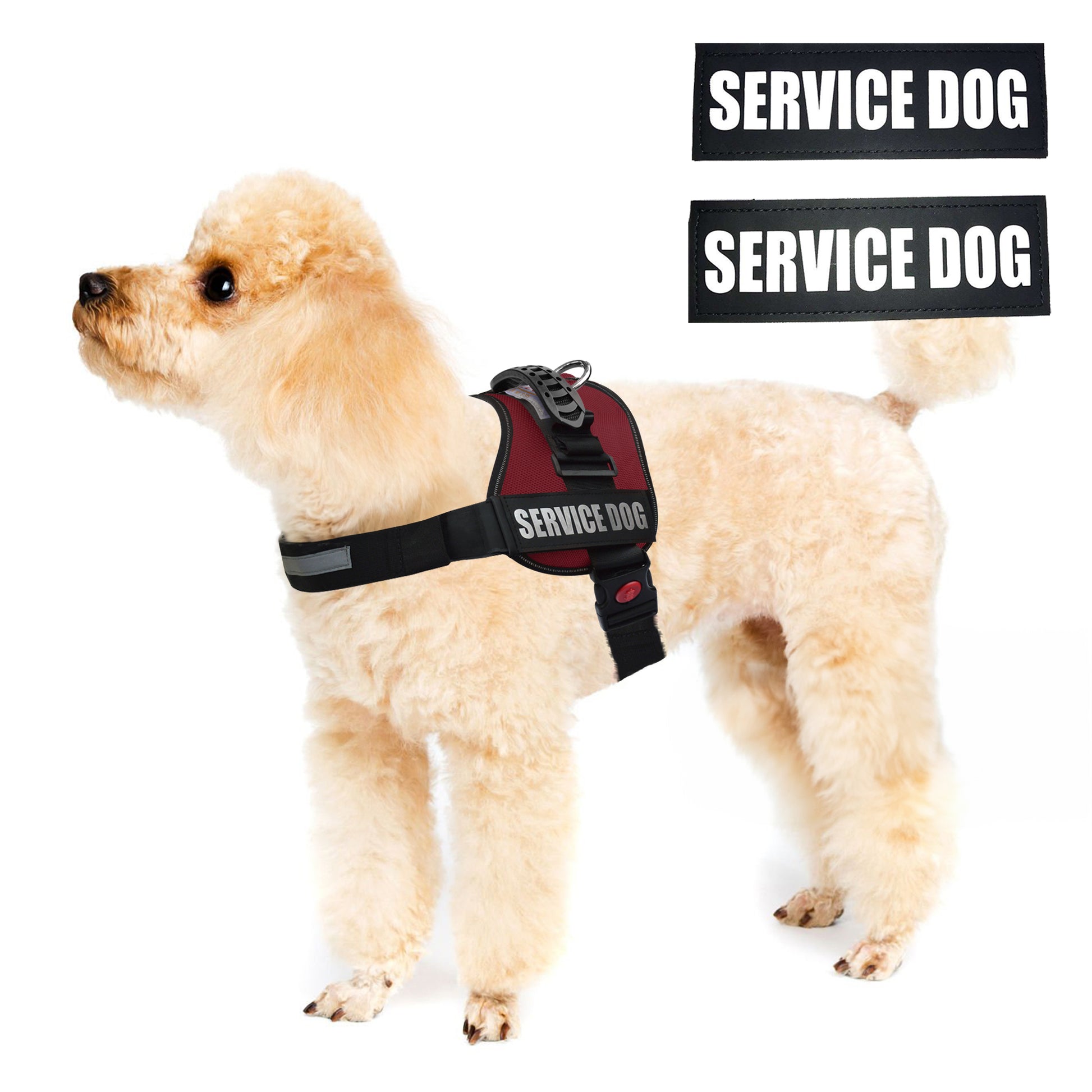 ALBCORP Reflective Service Dog Vest Harness -XXS to XL, Red Camo-Dog Vest Harness-AlbCorpShop