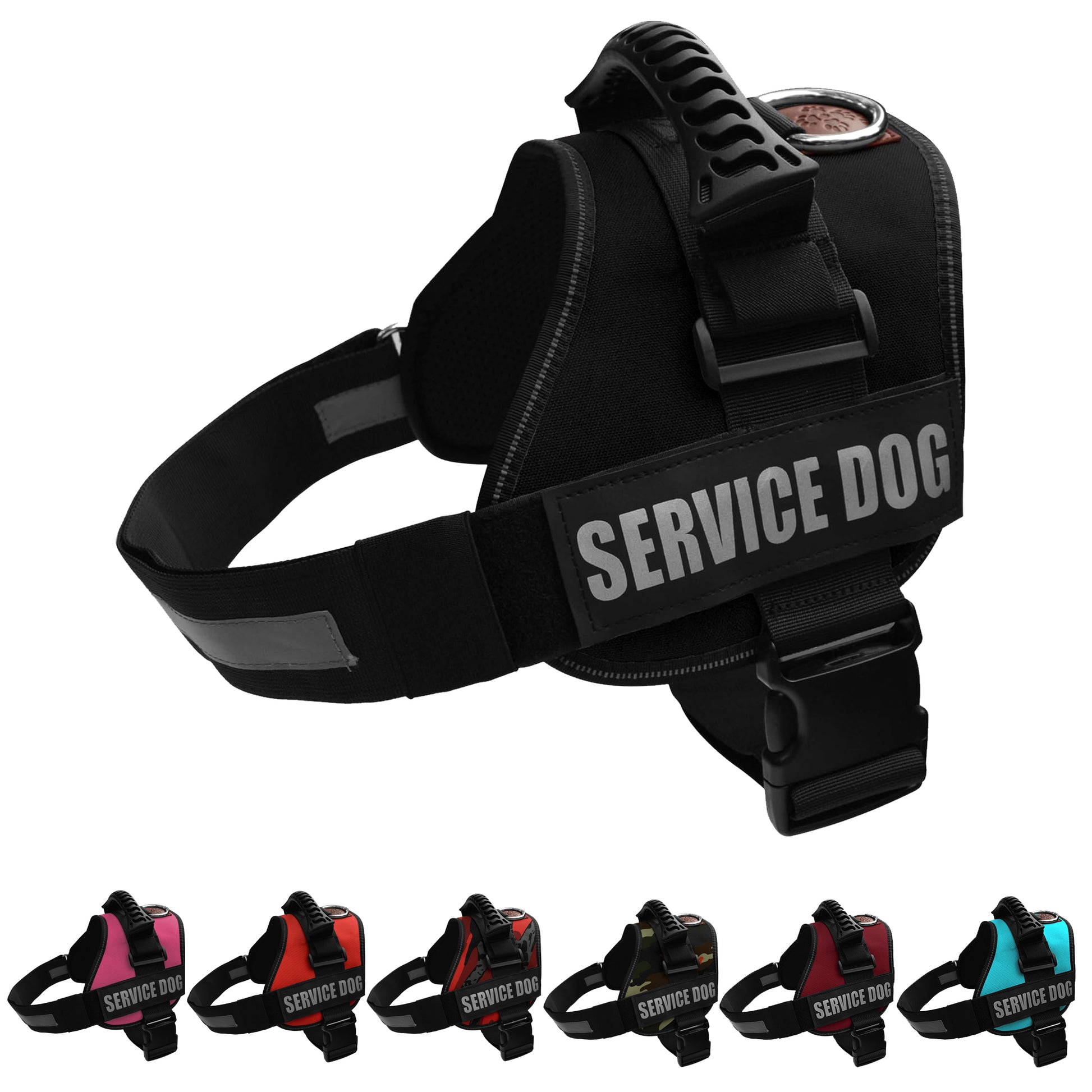 ALBCORP Reflective Service Dog Vest Harness -XXS to XL, Red Camo-Dog Vest Harness-AlbCorpShop